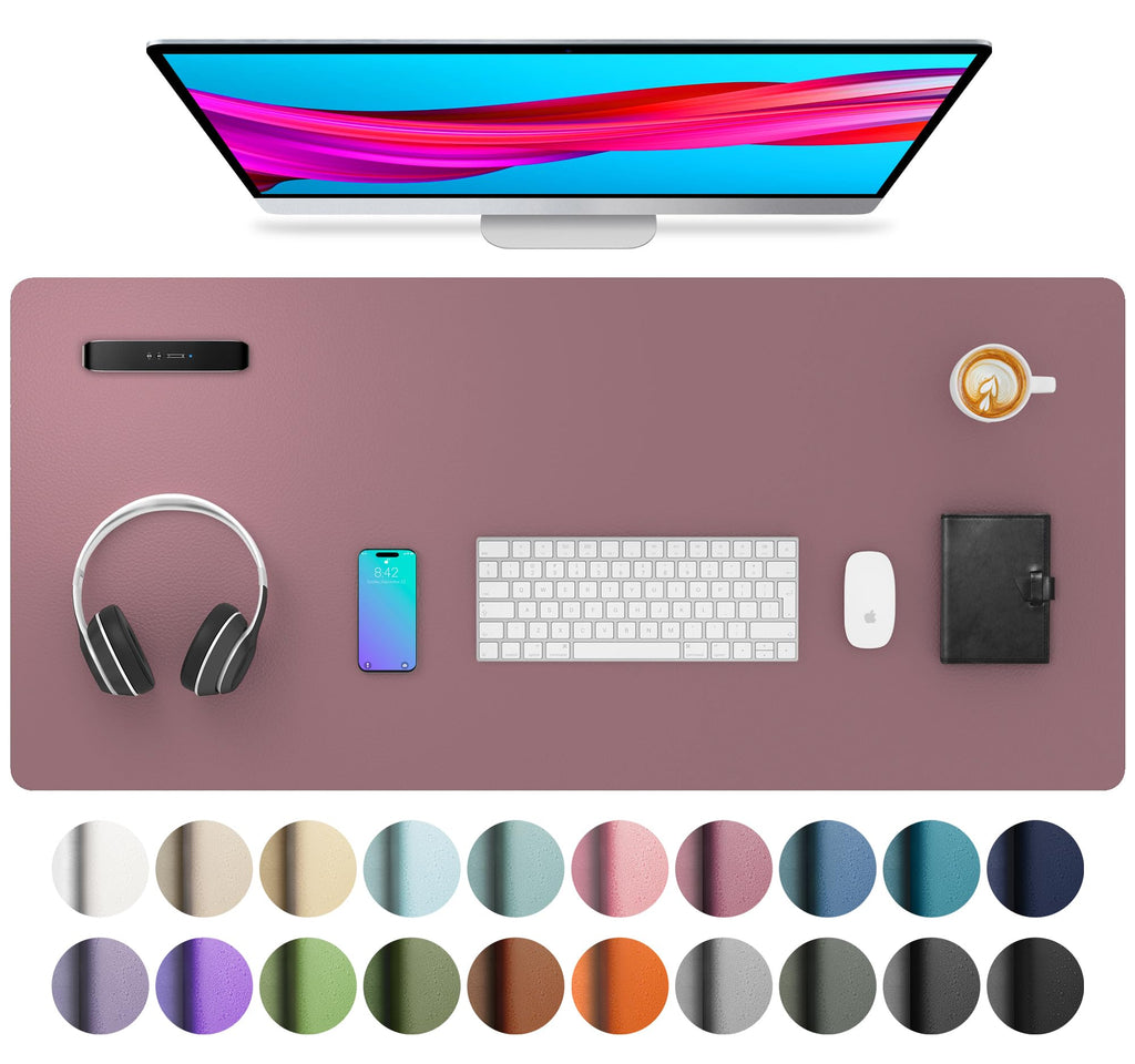 Leather Desk Pad Protector,Mouse Pad,Office Desk Mat,Non-Slip PU Leather Desk Blotter,Laptop Desk Pad,Waterproof Desk Writing Pad for Office and Home