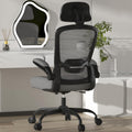 Mimoglad Office Chair, High Back Ergonomic Desk Chair with Adjustable Lumbar Support and Headrest, with flip-up Armrests for Guitar Playing, 5 Years Warranty
