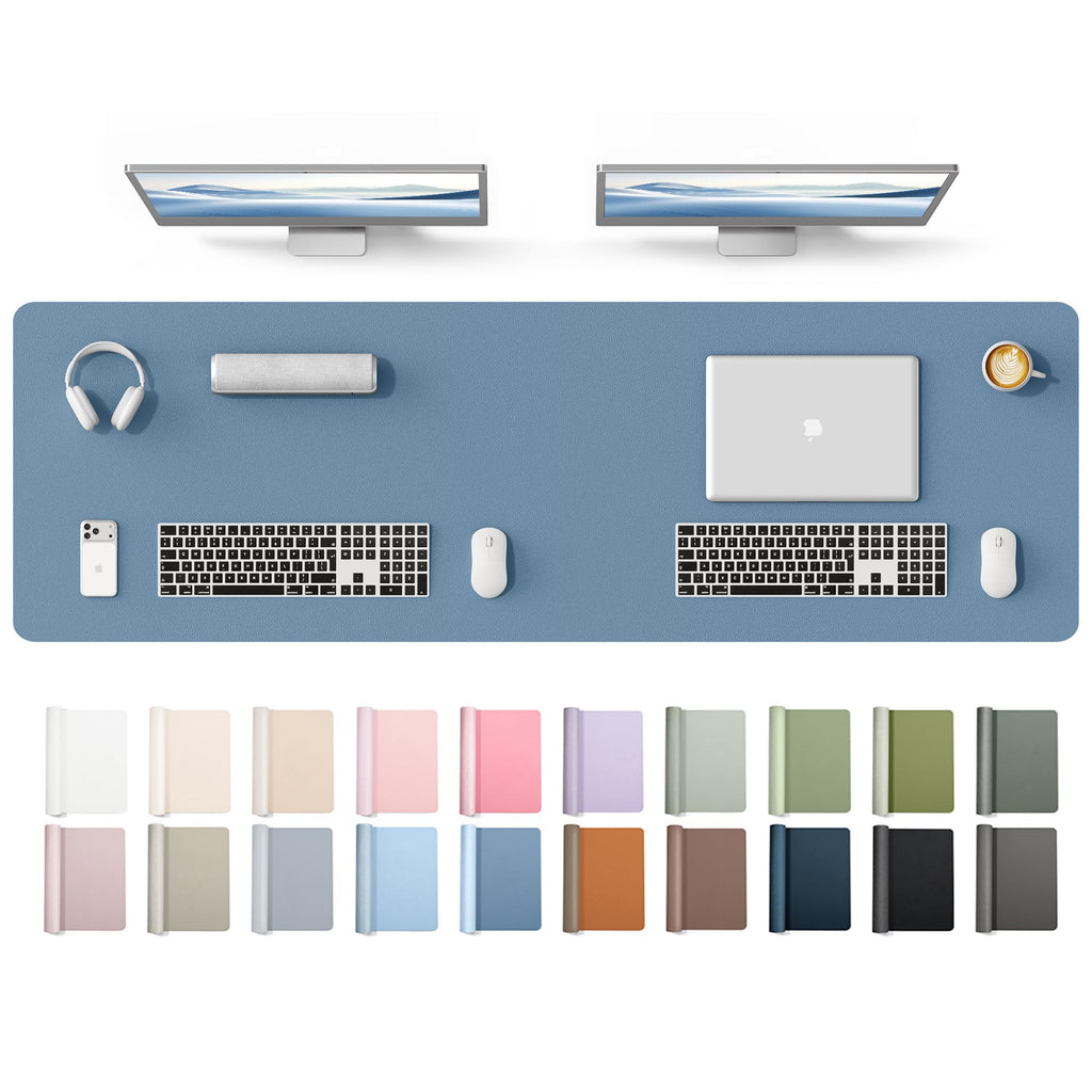 YSAGi Leather Desk Mat, Large Mouse Mat, Non-Slip Desk Pad Desk Protector Mat, Waterproof PU Leather Laptop Mat Table Mat Desk Writing Pad for Office and Home