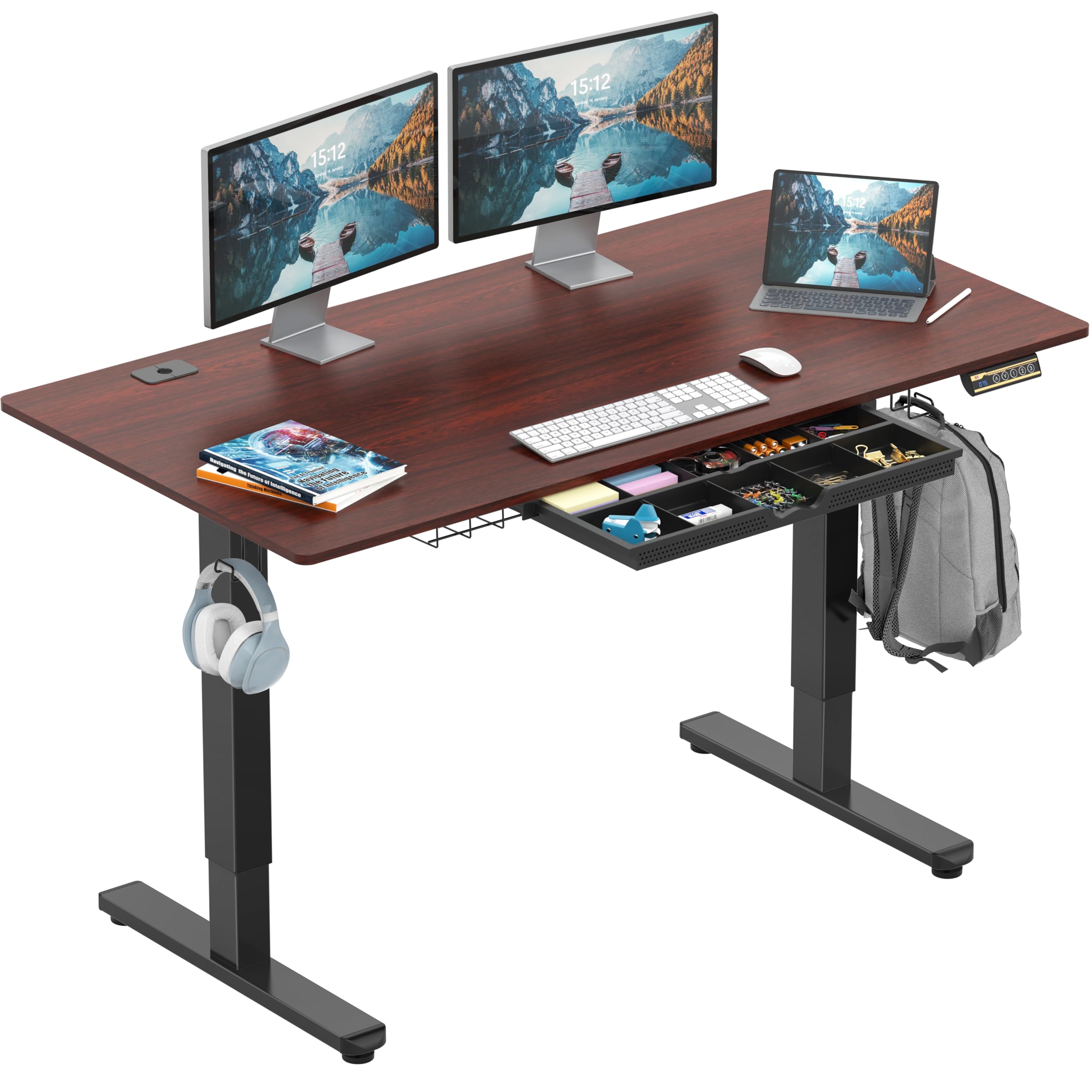 SHW Electric Height Adjustable Standing Desk