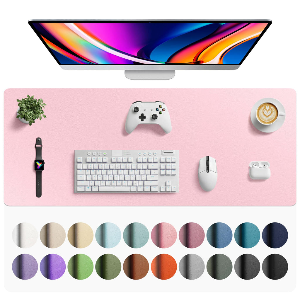 Leather Desk Pad Protector,Mouse Pad,Office Desk Mat,Non-Slip PU Leather Desk Blotter,Laptop Desk Pad,Waterproof Desk Writing Pad for Office and Home