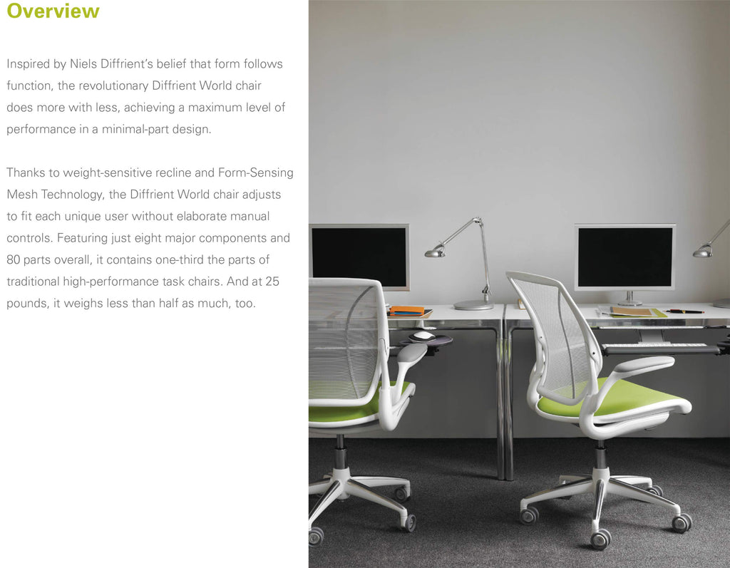 Humanscale Diffrient World Home Office Desk Chair, Quick Ship Configuration