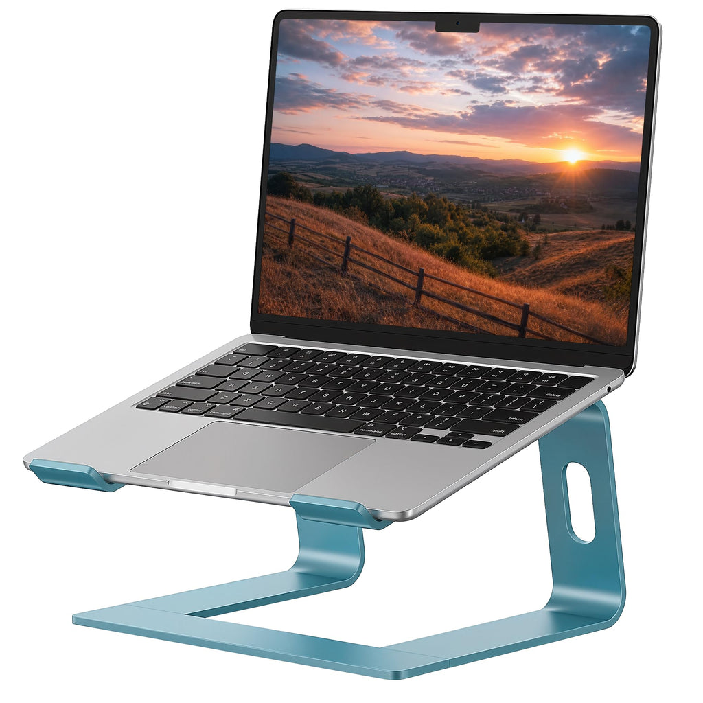 SOUNDANCE Laptop Stand, Aluminum Computer Riser, Ergonomic Laptops Elevator for Desk, Metal Holder Compatible with 10 to 15.6 Inches Notebook Computer