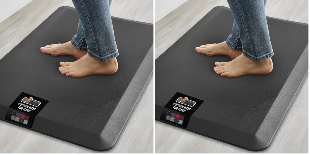 GORILLA GRIP Comfortable Cushioned Kitchen Mats for Floor, Waterproof and Stain Resistant Soft Top, 3/4 Inch Thick Ergonomic Standing Desk Anti Fatigue Mat, Foam Supports Ankles and Feet