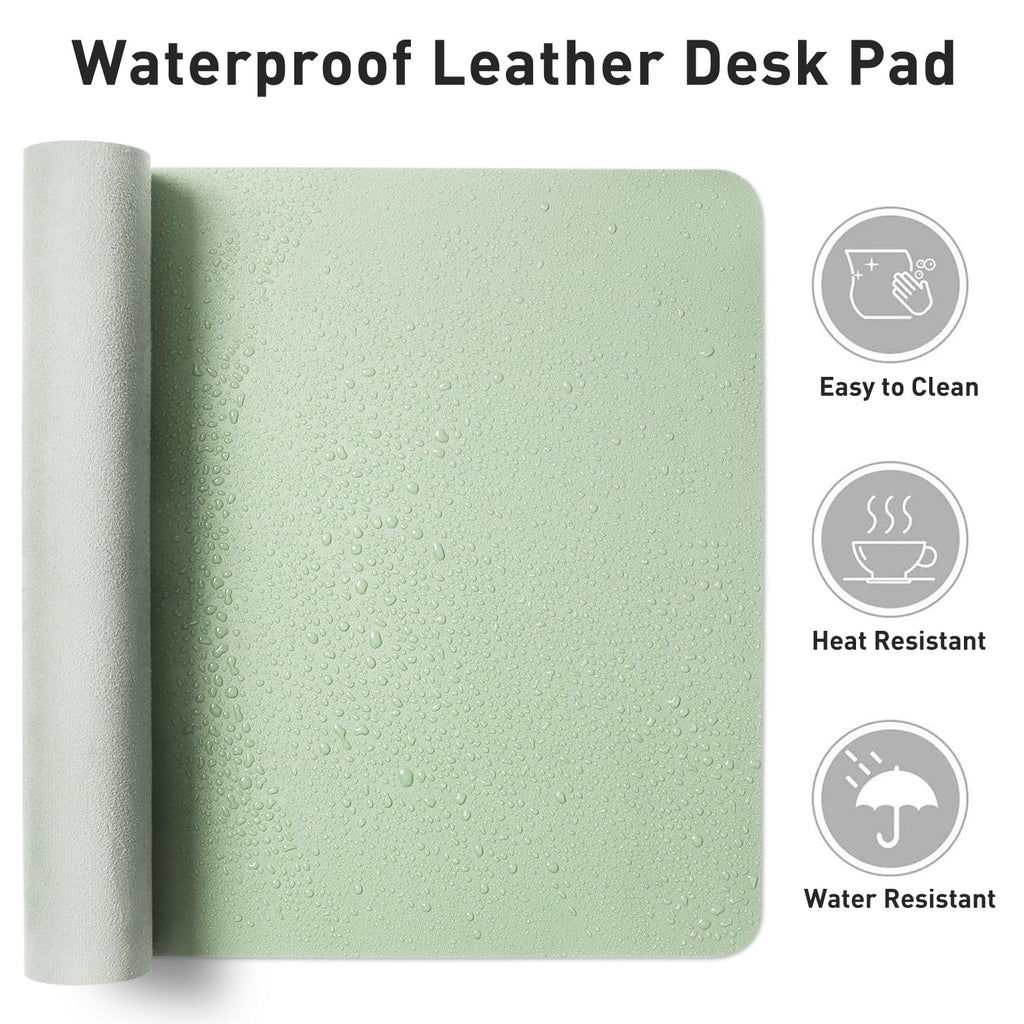Leather Desk Pad Protector,Mouse Pad,Office Desk Mat,Non-Slip PU Leather Desk Blotter,Laptop Desk Pad,Waterproof Desk Writing Pad for Office and Home