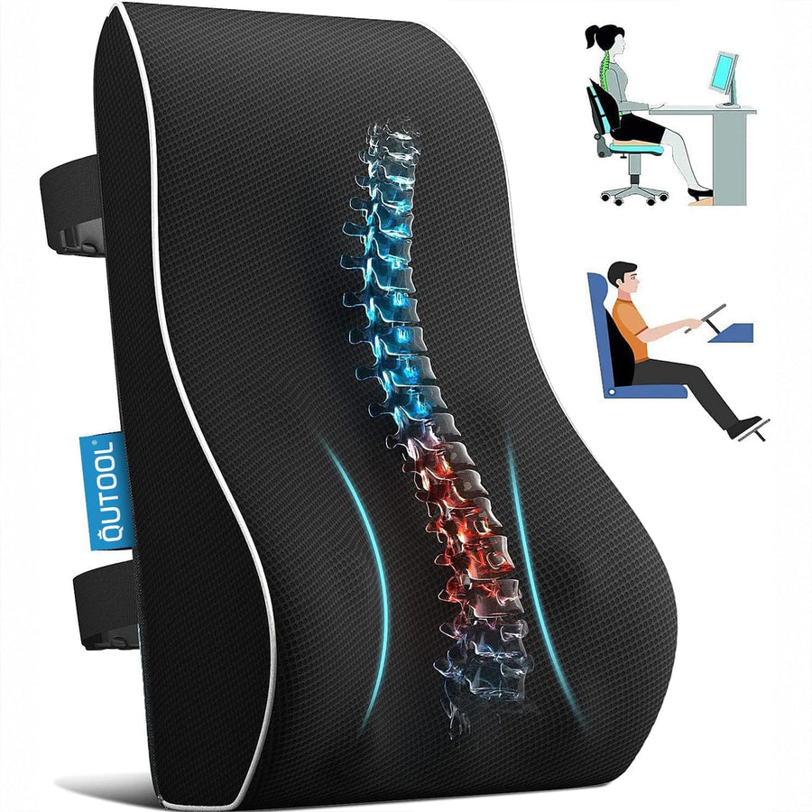 Memory Foam Lumbar Support Pillow with Adjustable Straps