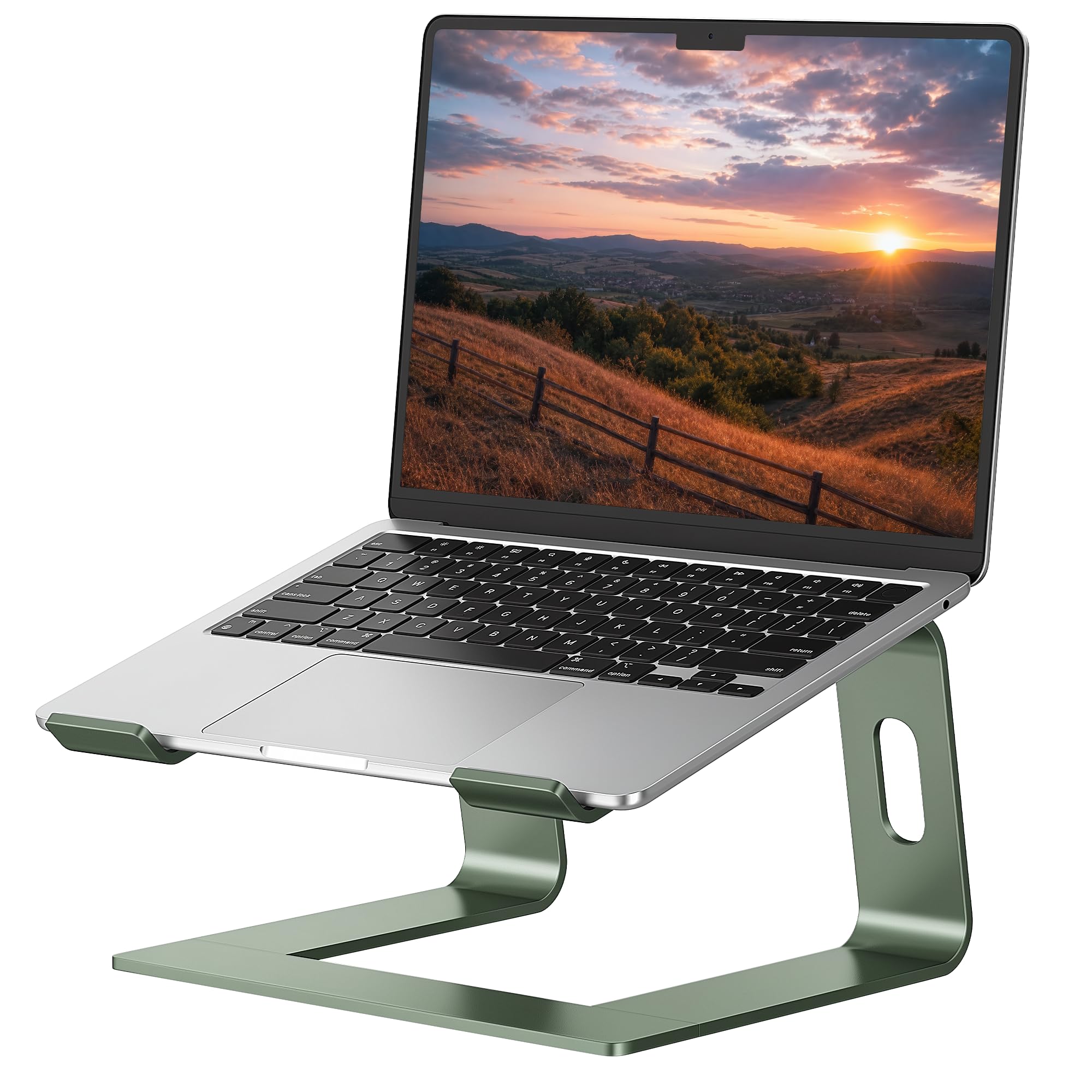 SOUNDANCE Laptop Stand, Aluminum Computer Riser, Ergonomic Laptops Elevator for Desk, Metal Holder Compatible with 10 to 15.6 Inches Notebook Computer