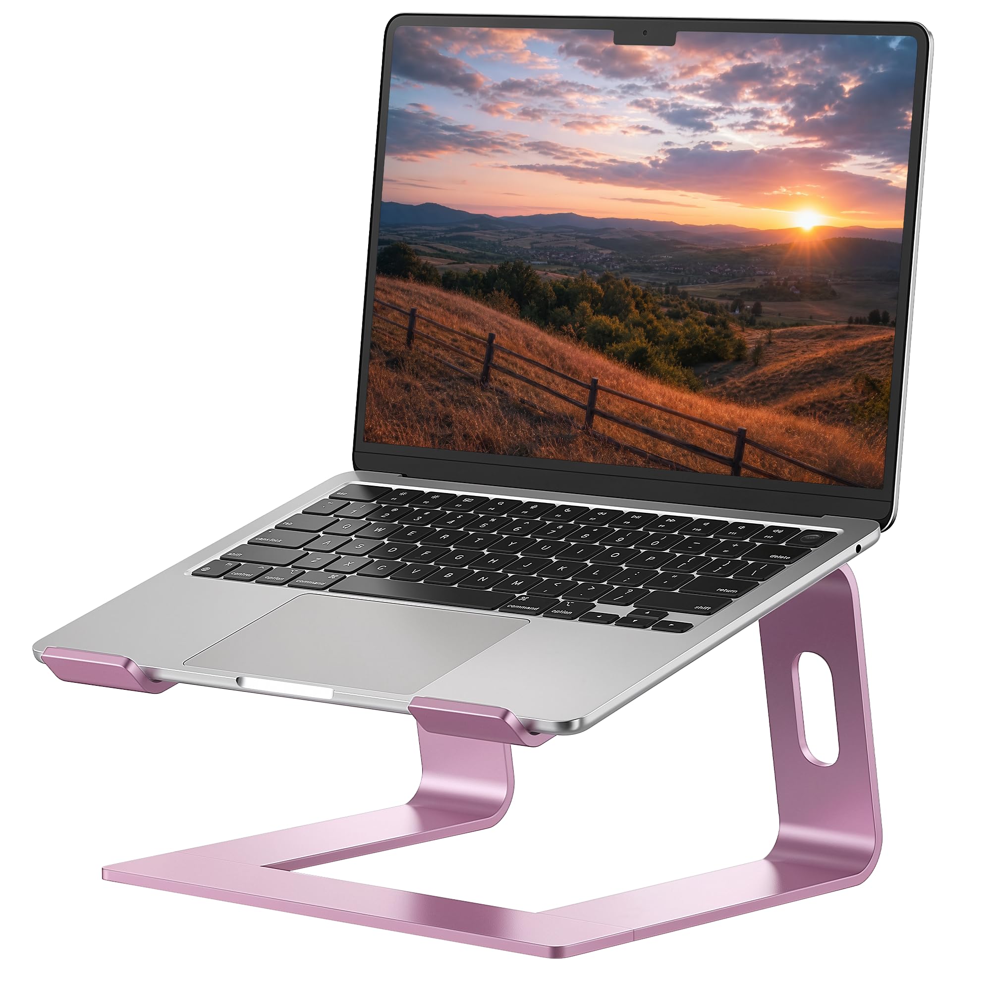 SOUNDANCE Laptop Stand, Aluminum Computer Riser, Ergonomic Laptops Elevator for Desk, Metal Holder Compatible with 10 to 15.6 Inches Notebook Computer
