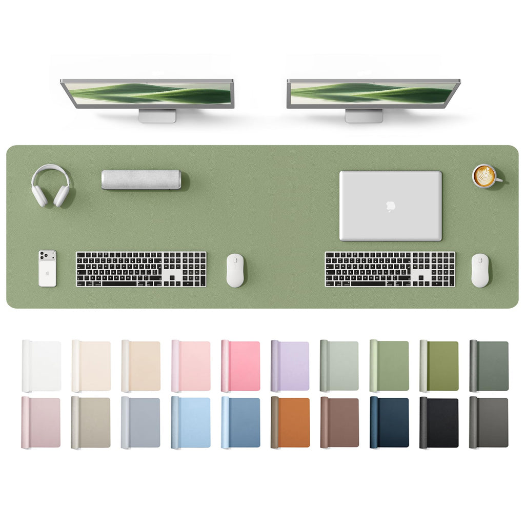YSAGi Leather Desk Mat, Large Mouse Mat, Non-Slip Desk Pad Desk Protector Mat, Waterproof PU Leather Laptop Mat Table Mat Desk Writing Pad for Office and Home