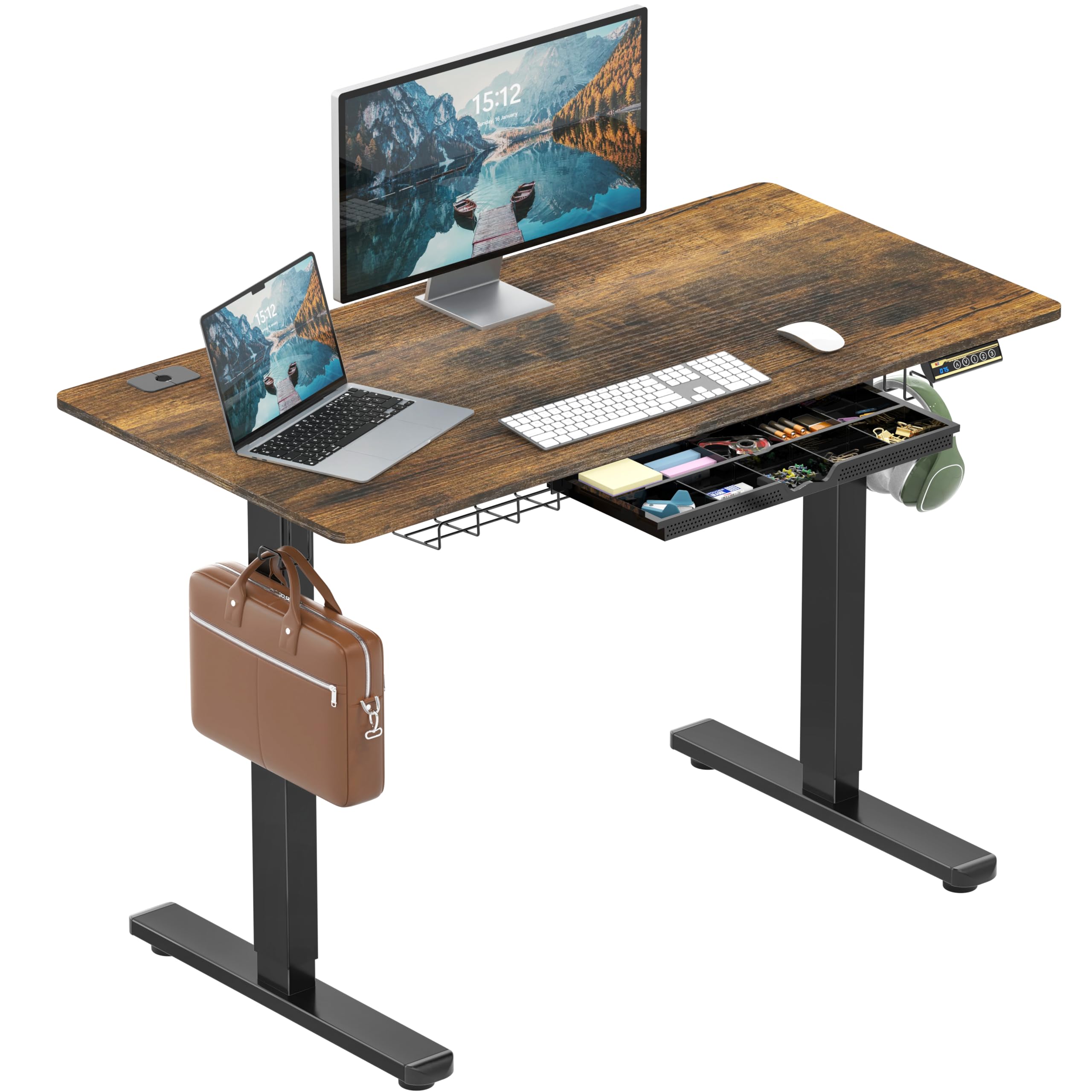 SHW Electric Height Adjustable Standing Desk