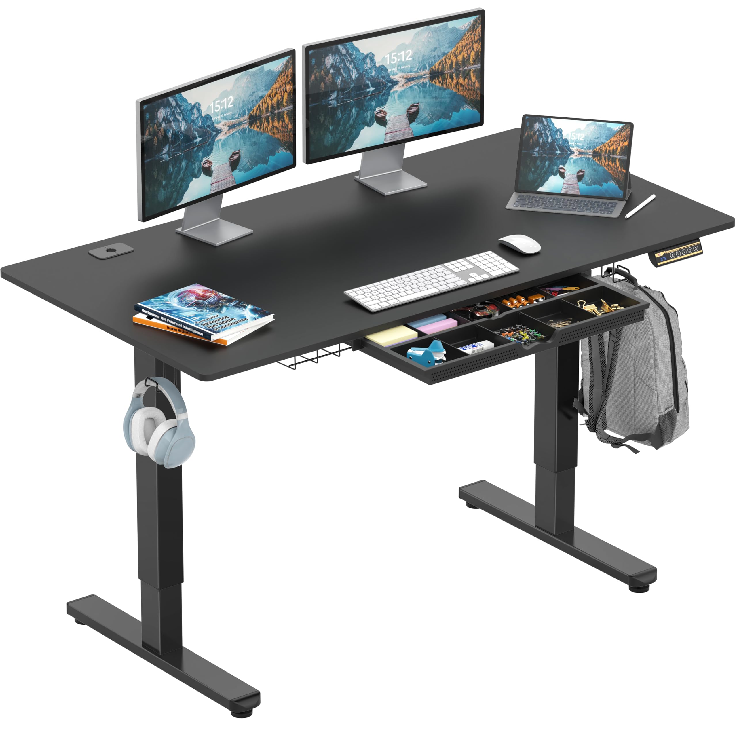 SHW Electric Height Adjustable Standing Desk