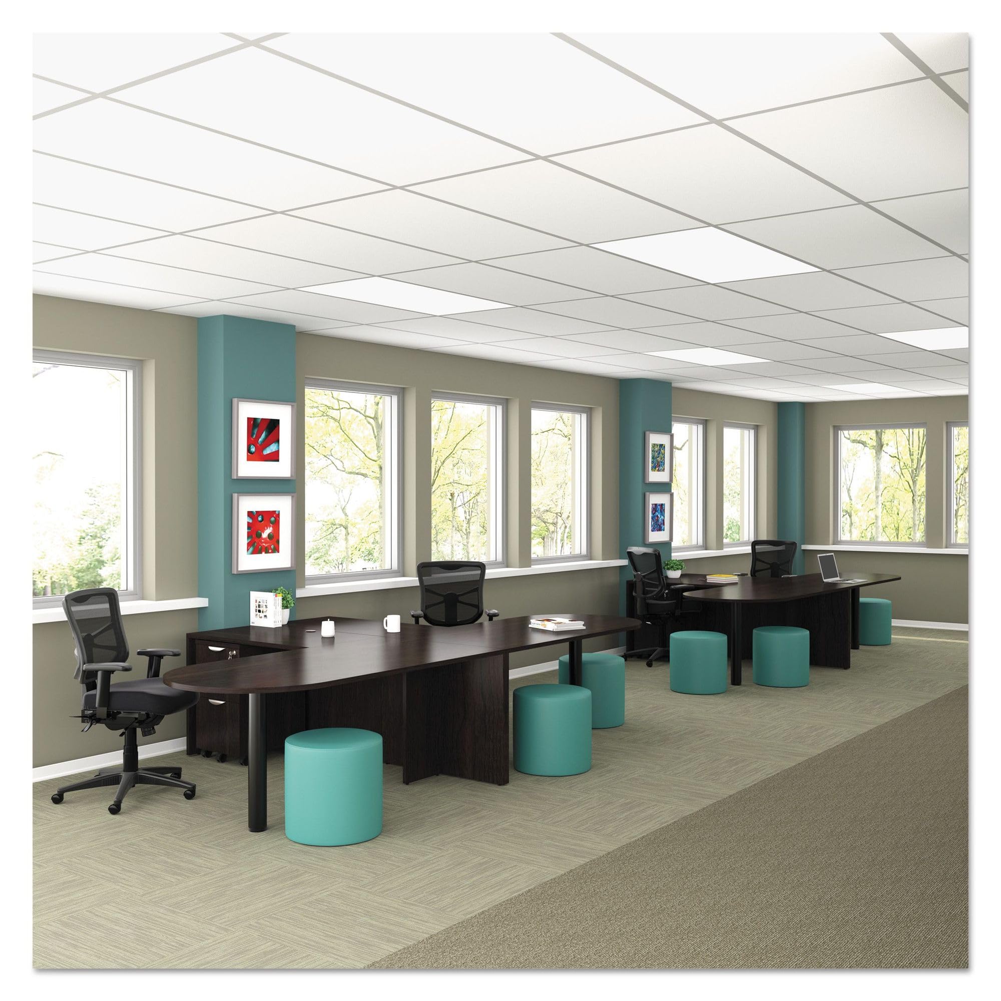 Alera Elusion Series Mesh Mid-Back Multifunction Chair, Abilene Army