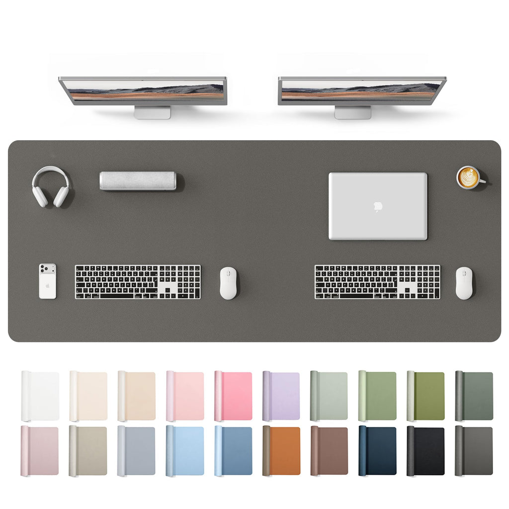 YSAGi Leather Desk Mat, Large Mouse Mat, Non-Slip Desk Pad Desk Protector Mat, Waterproof PU Leather Laptop Mat Table Mat Desk Writing Pad for Office and Home