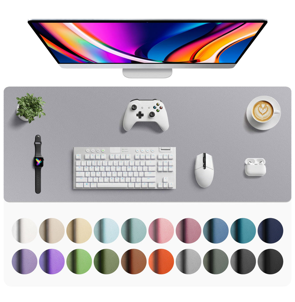 Leather Desk Pad Protector,Mouse Pad,Office Desk Mat,Non-Slip PU Leather Desk Blotter,Laptop Desk Pad,Waterproof Desk Writing Pad for Office and Home