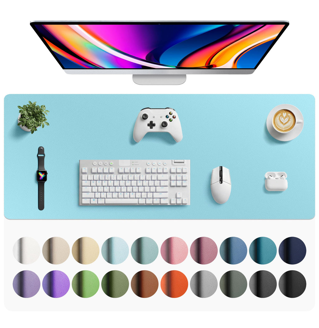 Leather Desk Pad Protector,Mouse Pad,Office Desk Mat,Non-Slip PU Leather Desk Blotter,Laptop Desk Pad,Waterproof Desk Writing Pad for Office and Home