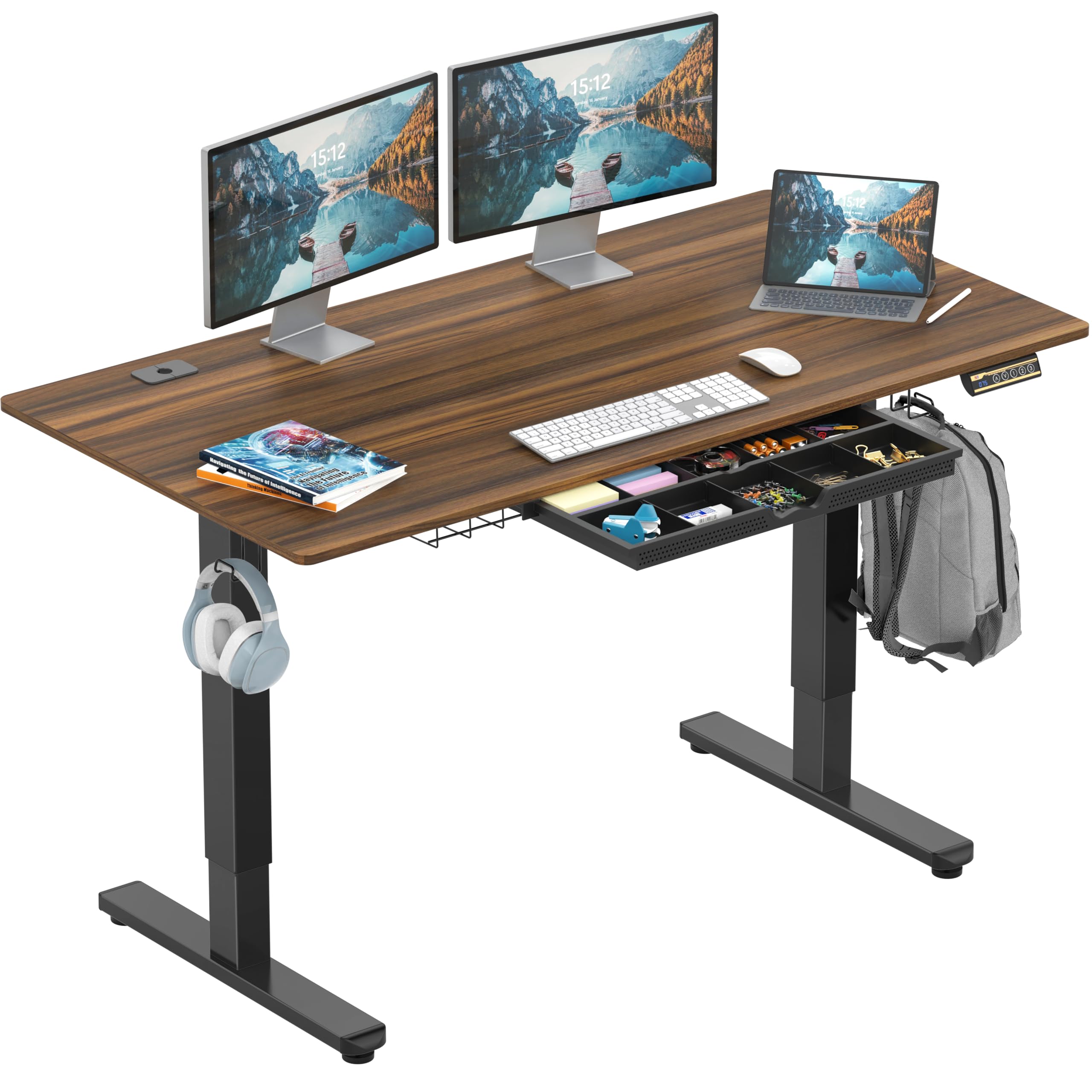 SHW Electric Height Adjustable Standing Desk
