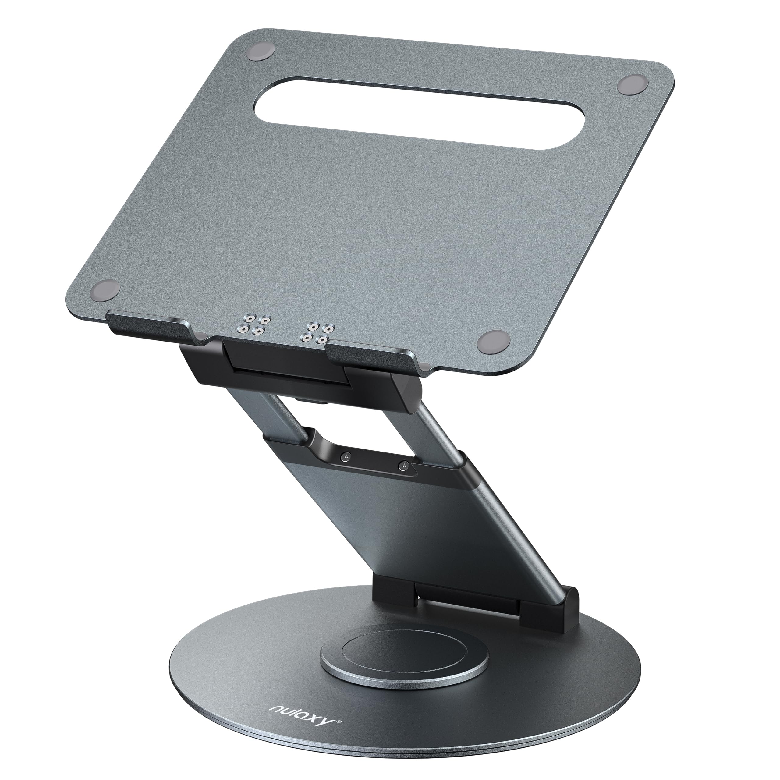 Nulaxy Swivel Laptop Stand Adjustable Height up to 21", Ergonomic Laptop Stand with 360 Rotating Base