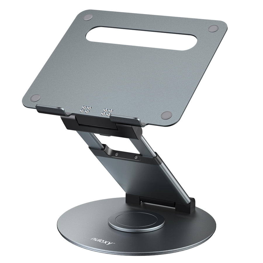 Adjustable Swivel Laptop Stand with 360° Rotating Base