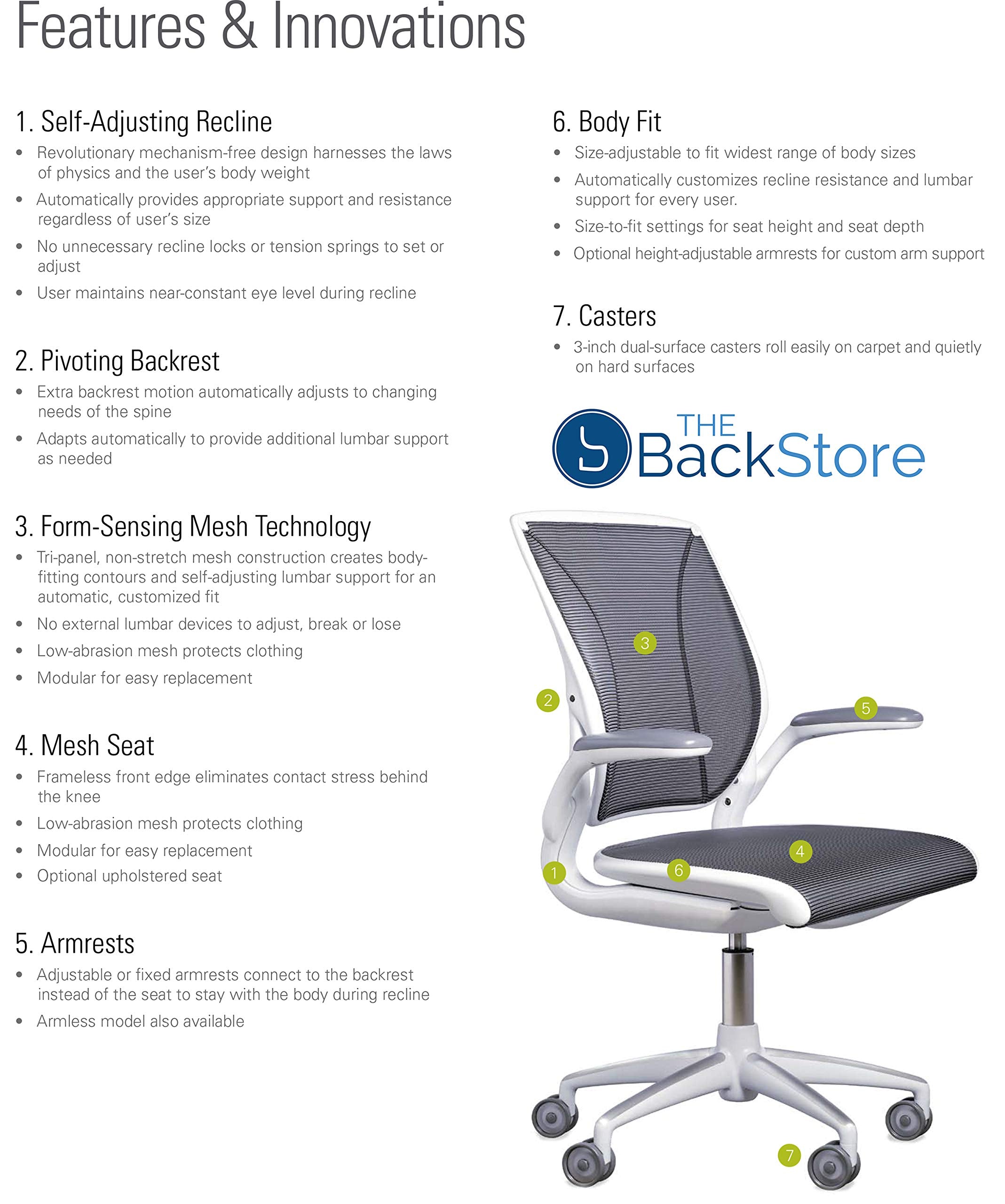 Humanscale Diffrient World Home Office Desk Chair, Quick Ship Configuration