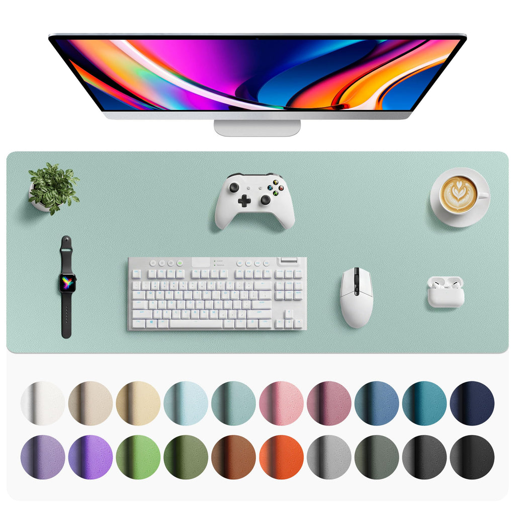 Leather Desk Pad Protector,Mouse Pad,Office Desk Mat,Non-Slip PU Leather Desk Blotter,Laptop Desk Pad,Waterproof Desk Writing Pad for Office and Home