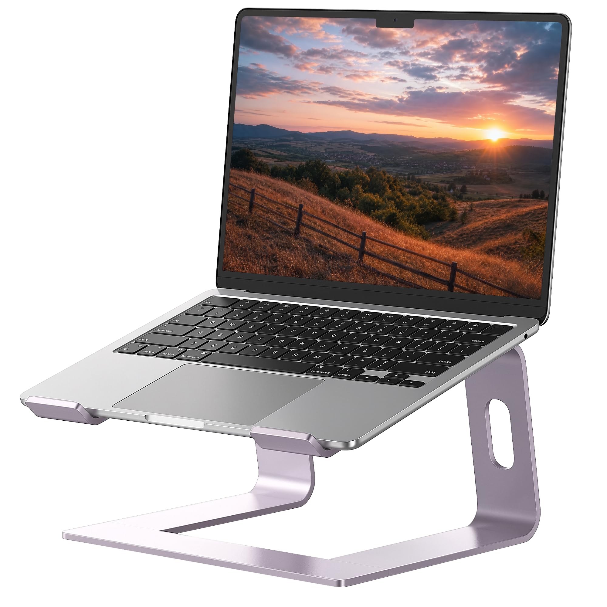 SOUNDANCE Laptop Stand, Aluminum Computer Riser, Ergonomic Laptops Elevator for Desk, Metal Holder Compatible with 10 to 15.6 Inches Notebook Computer