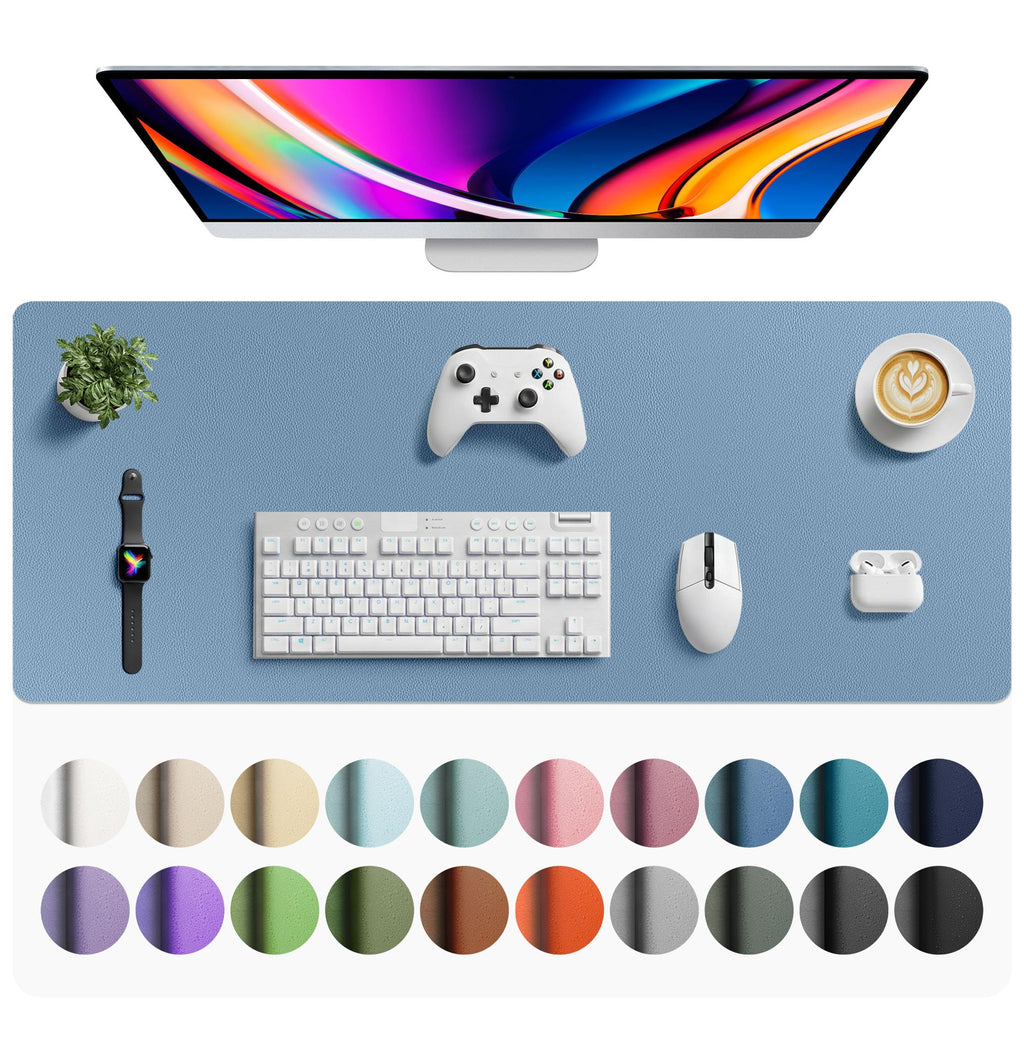 Leather Desk Pad Protector,Mouse Pad,Office Desk Mat,Non-Slip PU Leather Desk Blotter,Laptop Desk Pad,Waterproof Desk Writing Pad for Office and Home