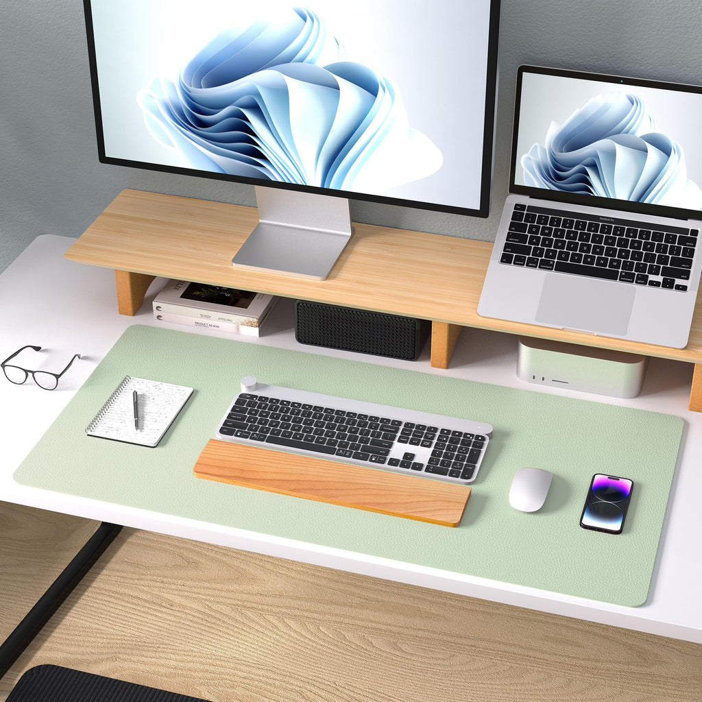 Leather Desk Pad Protector,Mouse Pad,Office Desk Mat,Non-Slip PU Leather Desk Blotter,Laptop Desk Pad,Waterproof Desk Writing Pad for Office and Home