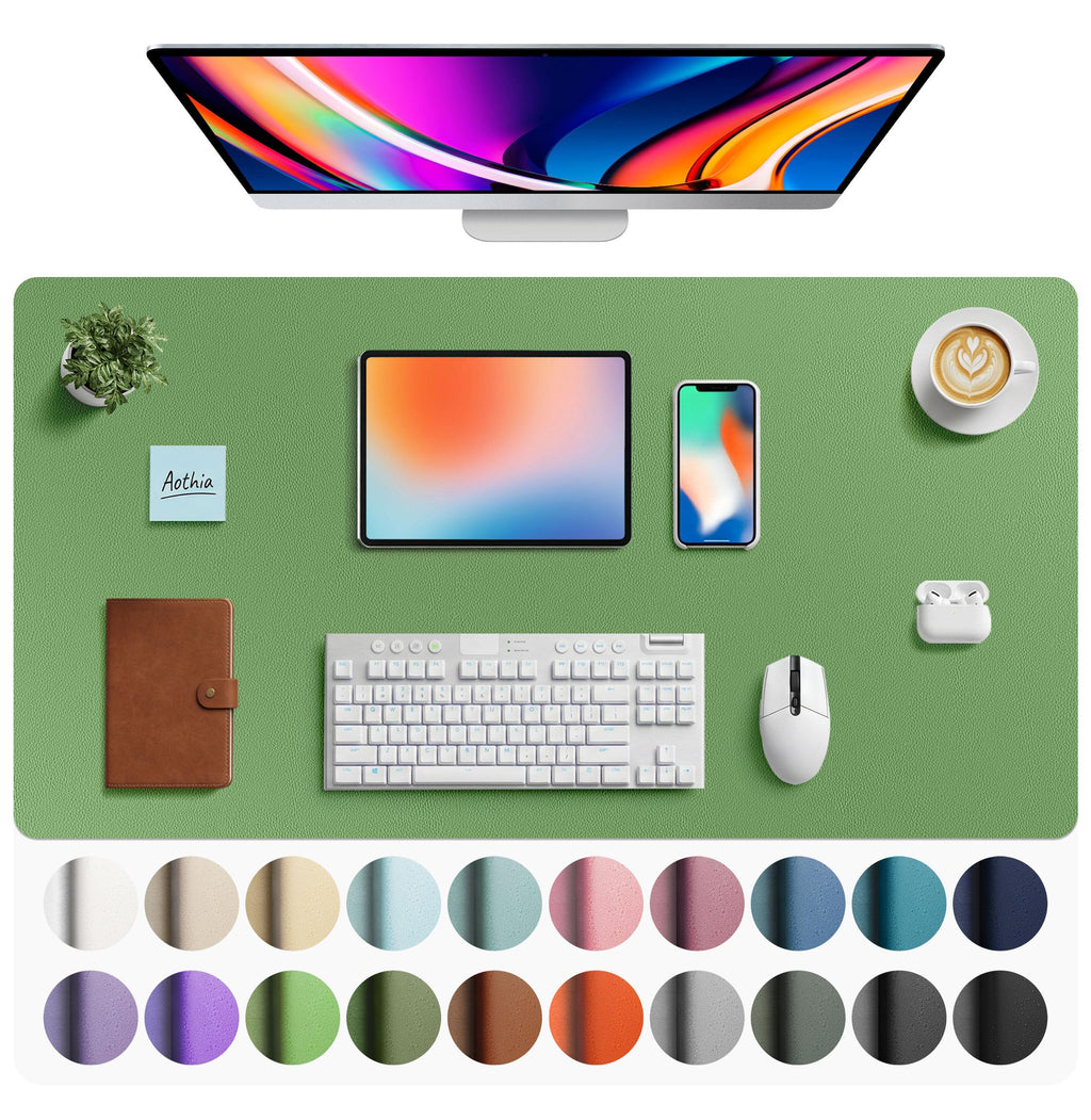 Leather Desk Pad Protector,Mouse Pad,Office Desk Mat,Non-Slip PU Leather Desk Blotter,Laptop Desk Pad,Waterproof Desk Writing Pad for Office and Home