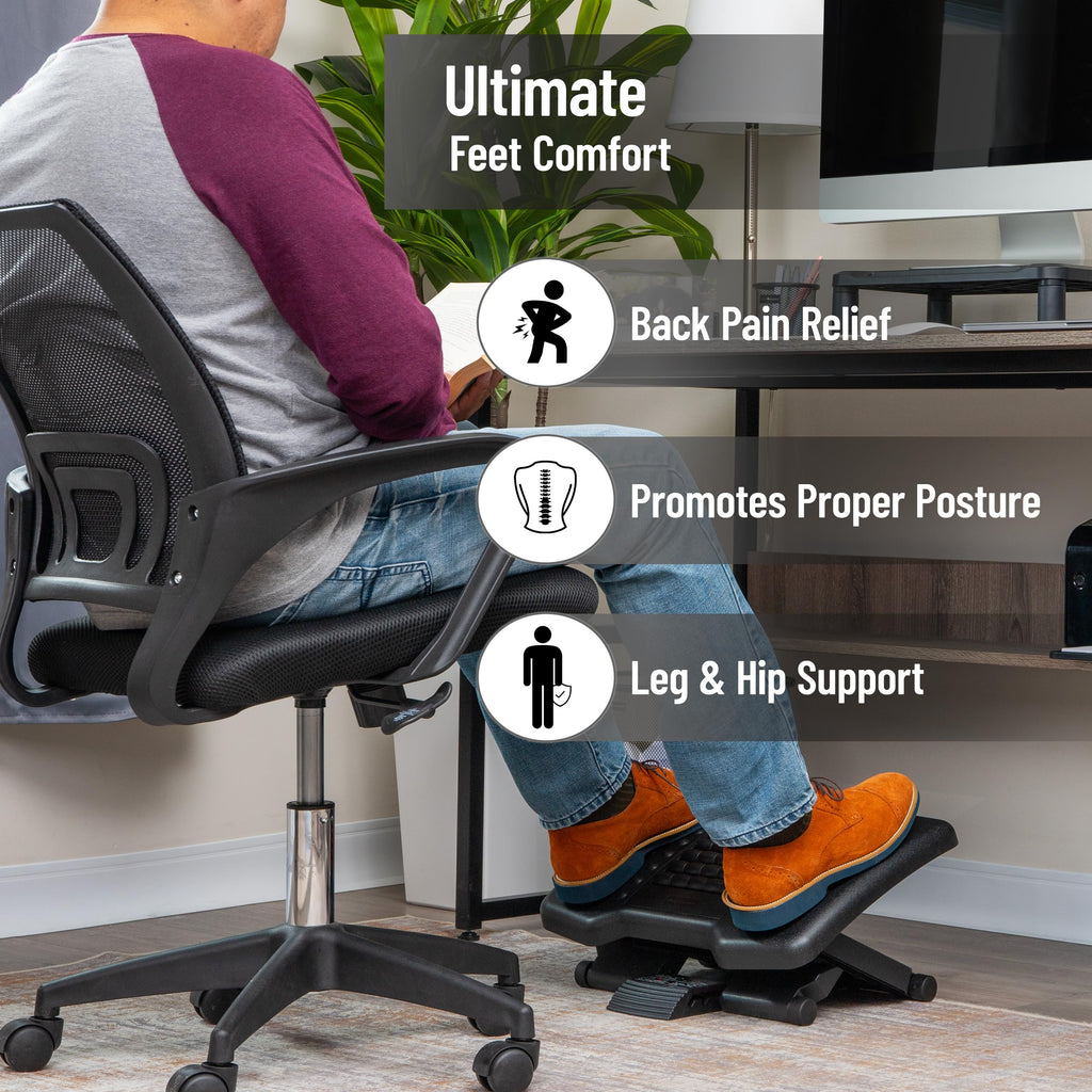 Mind Reader Foot Rest, Foot Stool, Under Desk at Work, Ergonomic