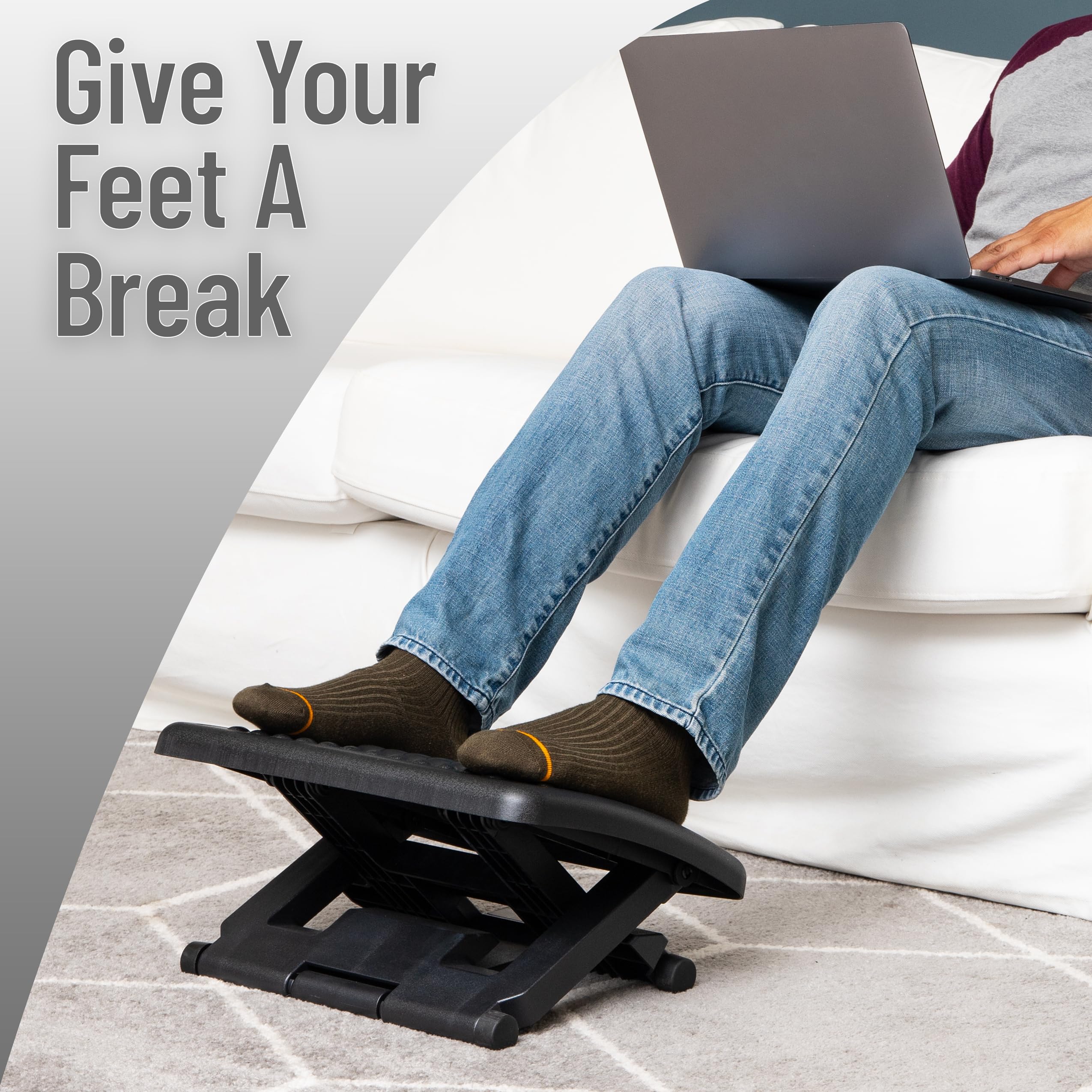 Mind Reader Foot Rest, Foot Stool, Under Desk at Work, Ergonomic