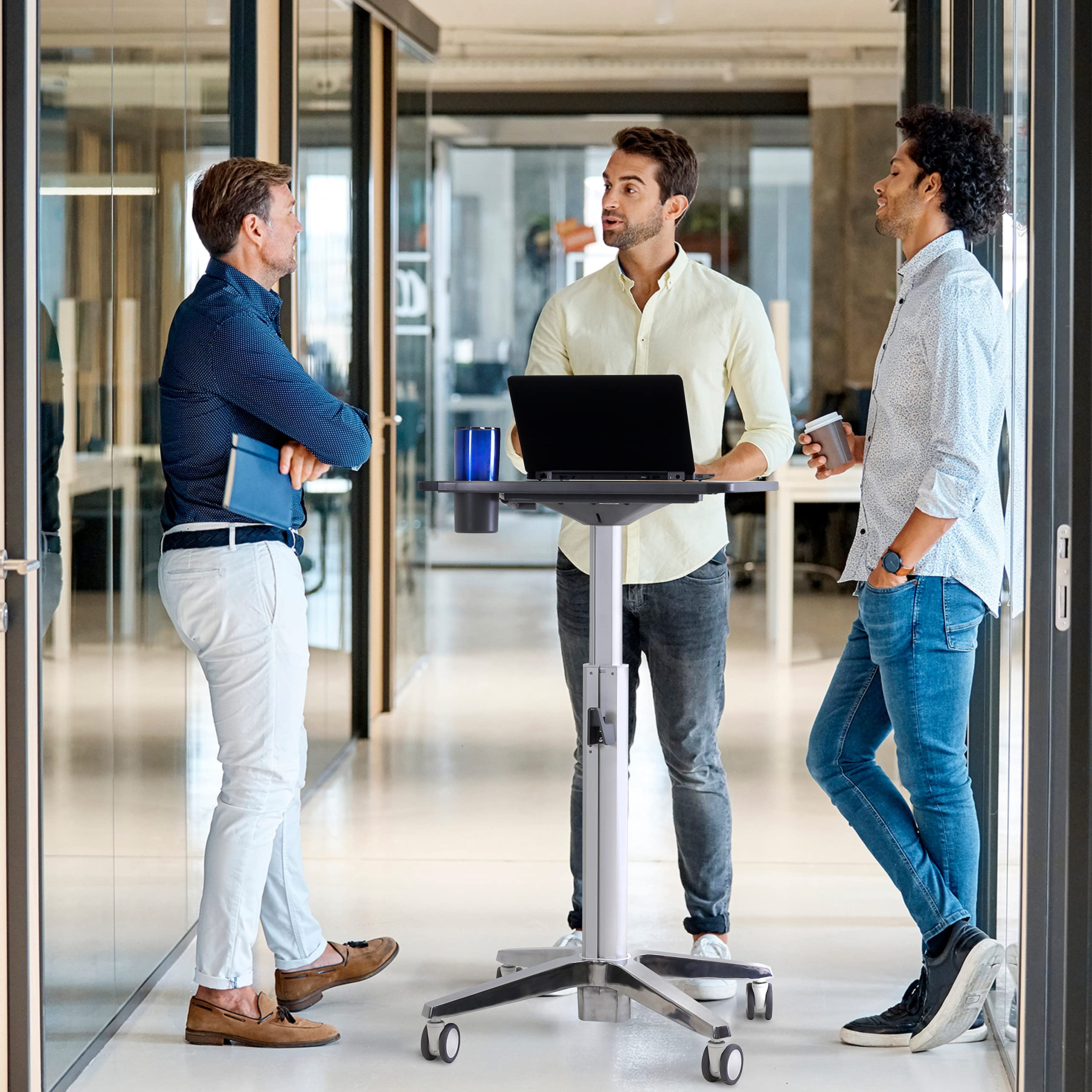 Ergotron – LearnFit Mobile Standing Desk, Rolling Laptop Sit Stand Desk